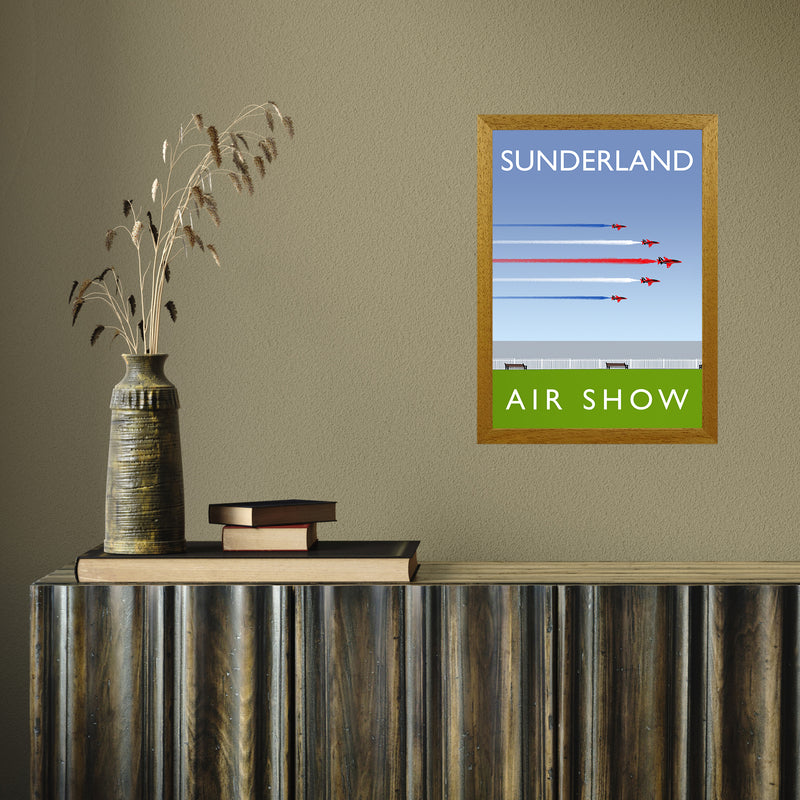 Sunderland Air Show portrait by Richard O'Neill A3 Oak Frame