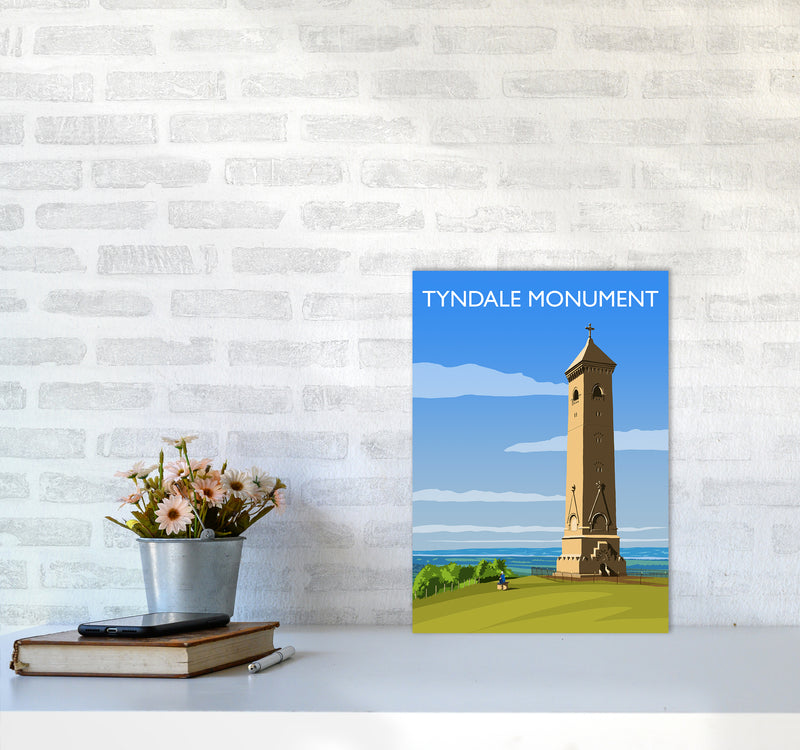 Tyndale Monument Travel Art Print by Richard O'Neill A3 Black Frame