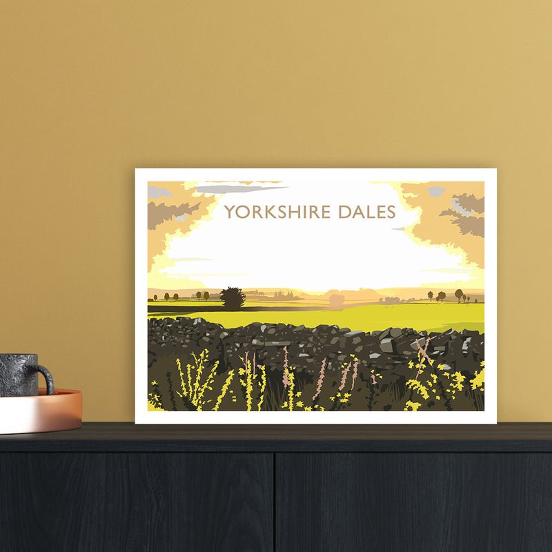 Yorkshire Dales Travel Art Print by Richard O'Neill A3 Black Frame