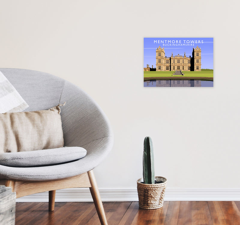 Mentmore Towers (Landscape) by Richard O'Neill A3 Black Frame