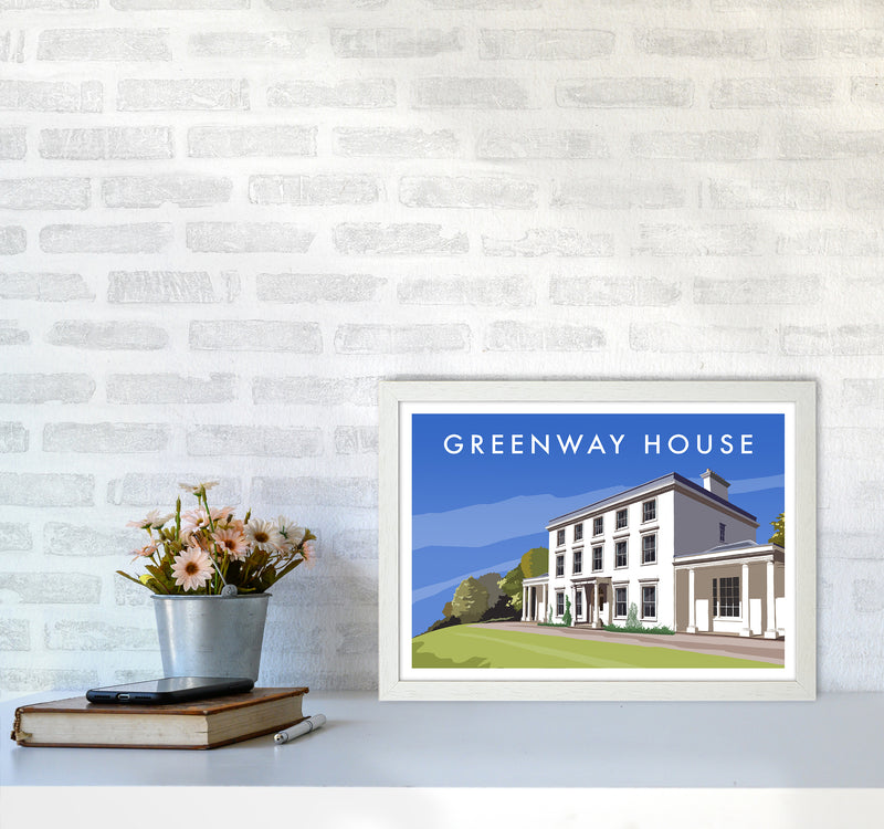 Greenway House Art Print by Richard O'Neill A3 Oak Frame