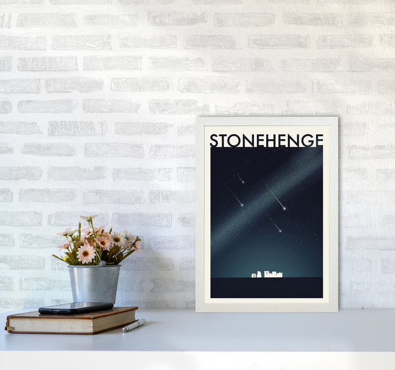 Stonehenge 2 (Night) Travel Art Print by Richard O'Neill A3 Oak Frame