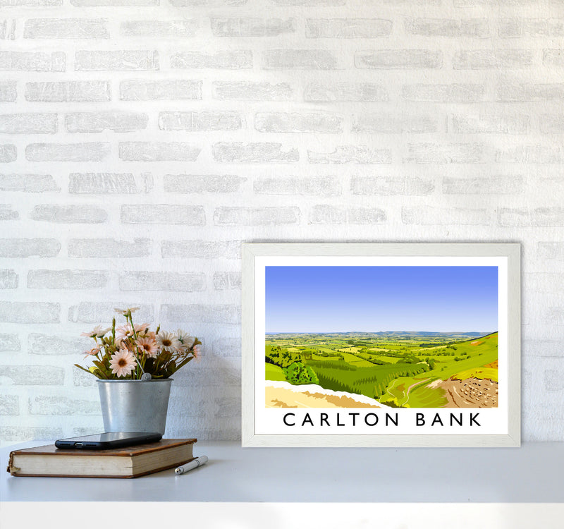 Carlton Bank Travel Art Print by Richard O'Neill A3 Oak Frame