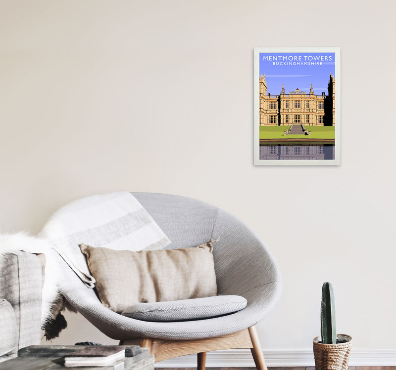 Mentmore Towers (Portrait) by Richard O'Neill A3 Oak Frame