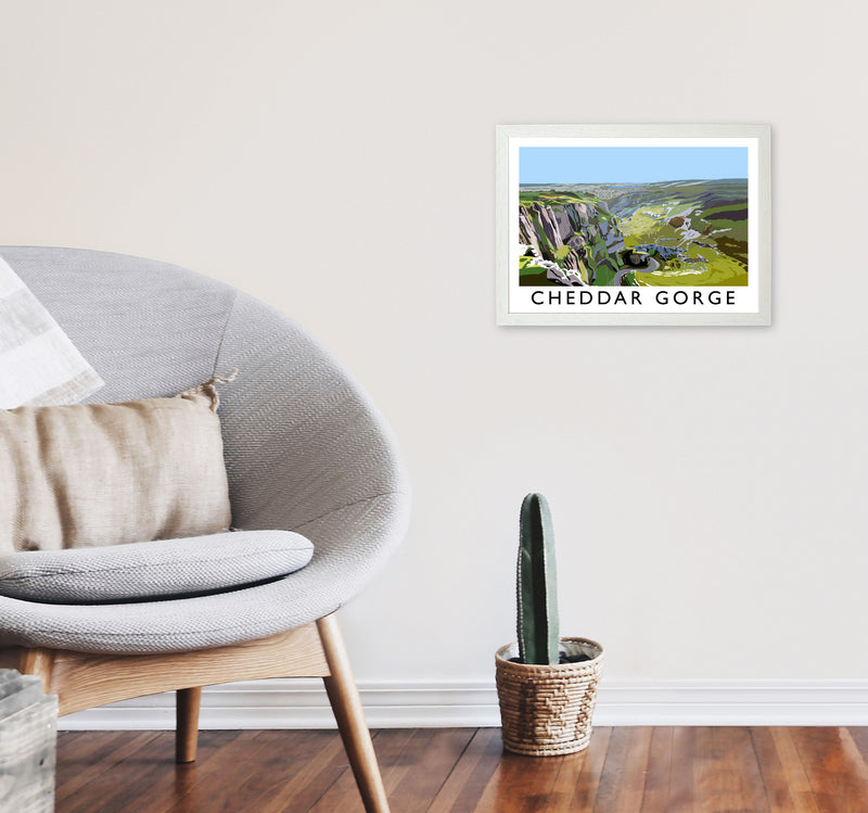 Cheddar Gorge by Richard O'Neill A3 Oak Frame