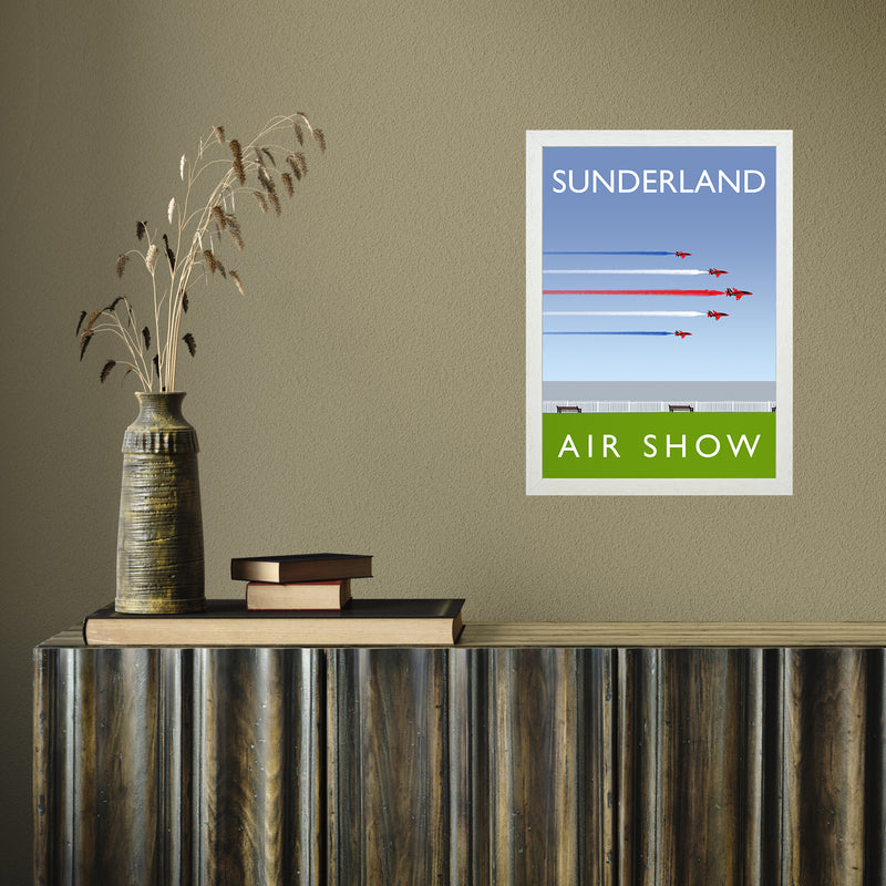 Sunderland Air Show portrait by Richard O'Neill A3 White Frame