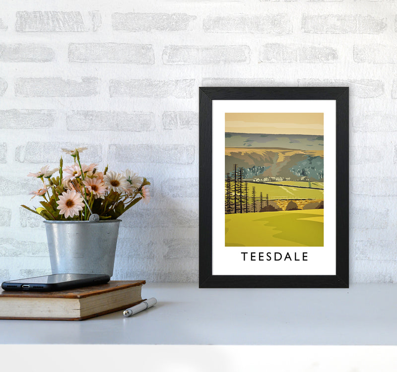 Teesdale Portrait Art Print by Richard O'Neill A4 White Frame