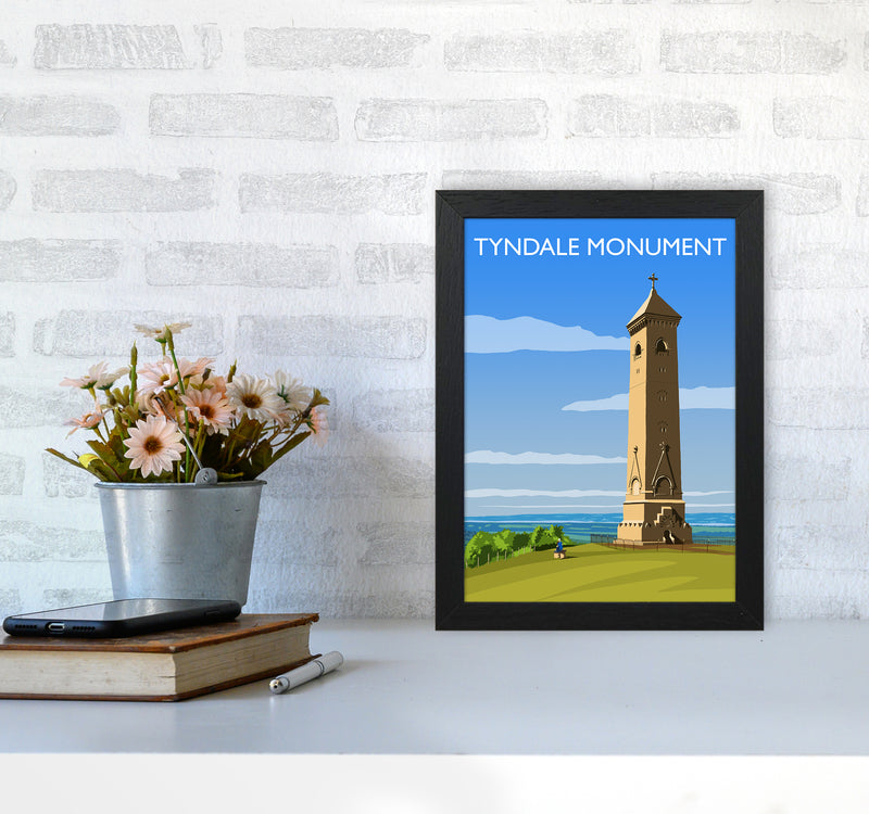 Tyndale Monument Travel Art Print by Richard O'Neill A4 White Frame
