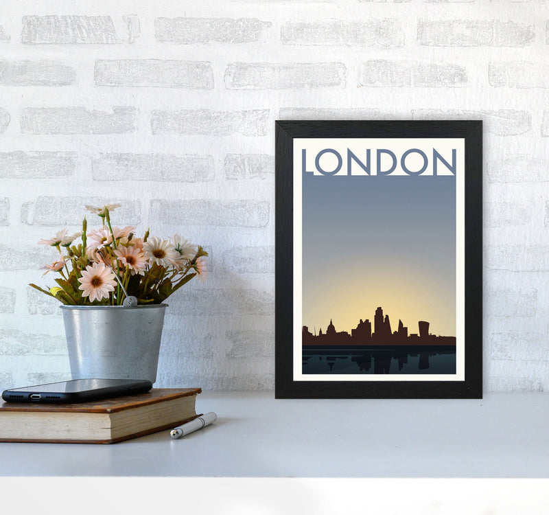 London 4 (Day) Travel Art Print by Richard O'Neill A4 White Frame
