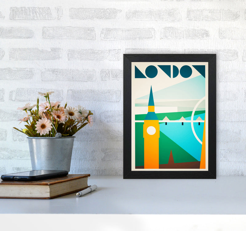 London 5 Travel Art Print by Richard O'Neill A4 White Frame