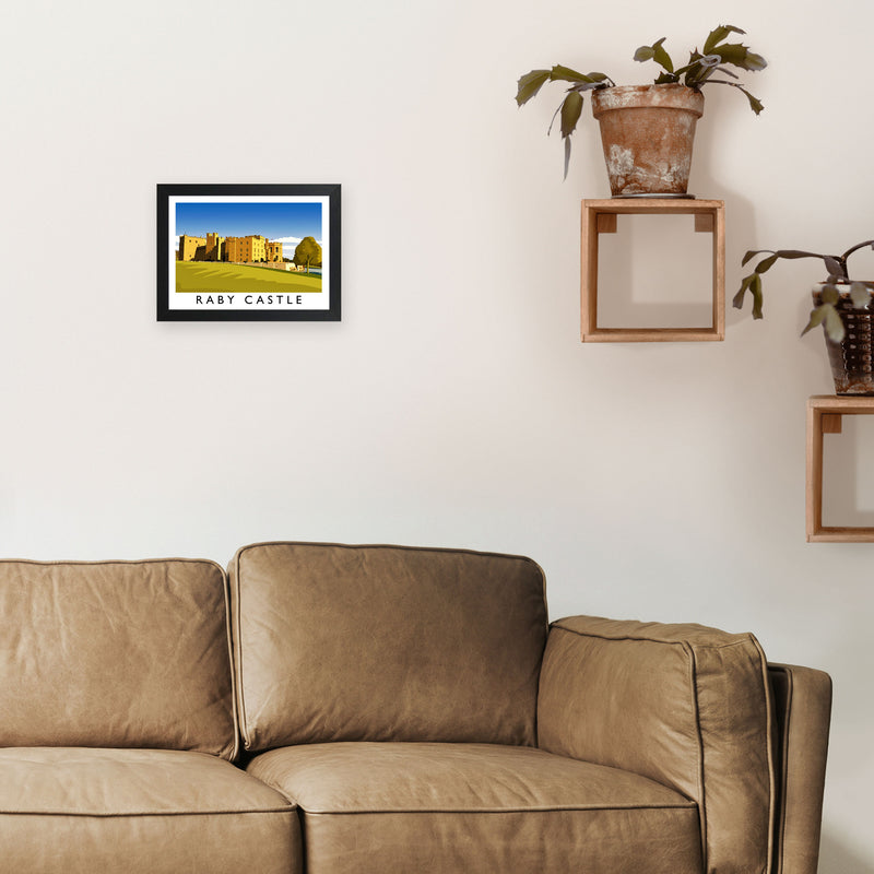 Raby Castle 2 Travel Art Print by Richard O'Neill A4 White Frame