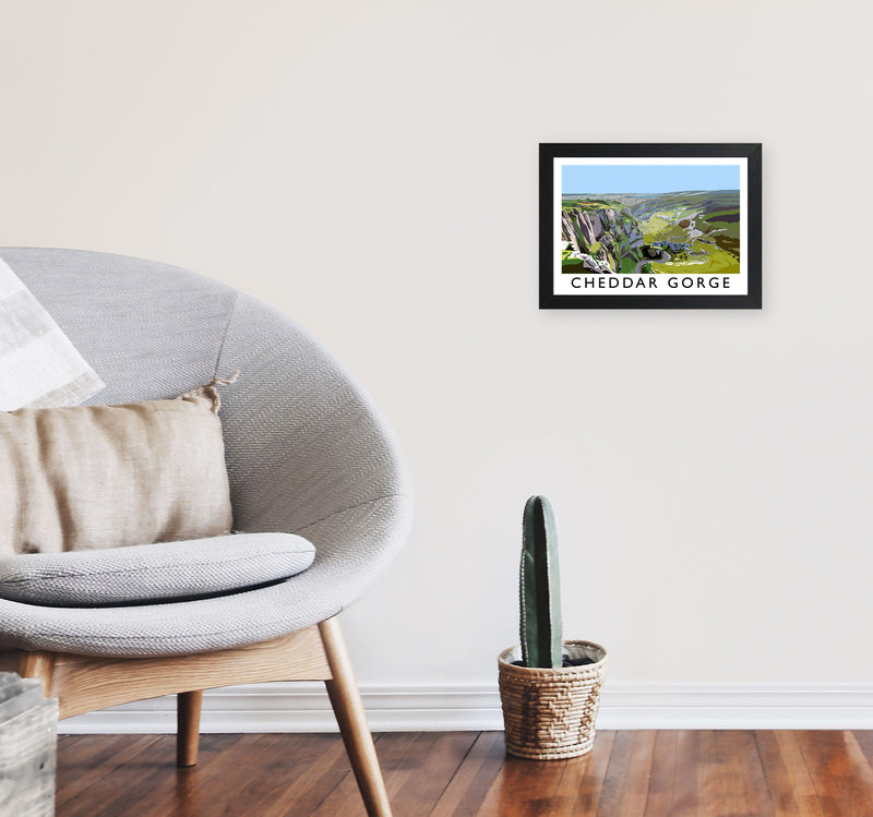 Cheddar Gorge by Richard O'Neill A4 White Frame