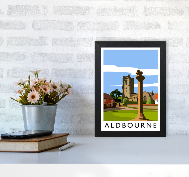 Aldbourne portrait by Richard O'Neill A4 White Frame