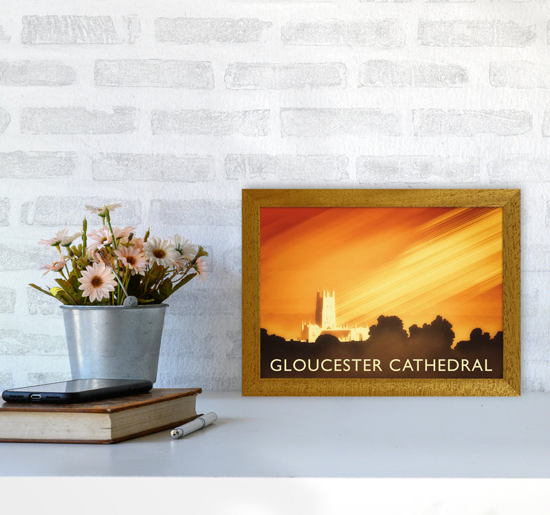 Gloucester Cathedral Travel Art Print by Richard O'Neill A4 Print Only
