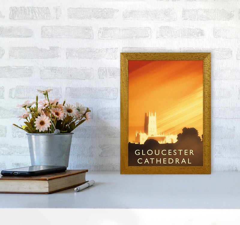Gloucester Cathedral portrait Travel Art Print by Richard O'Neill A4 Print Only