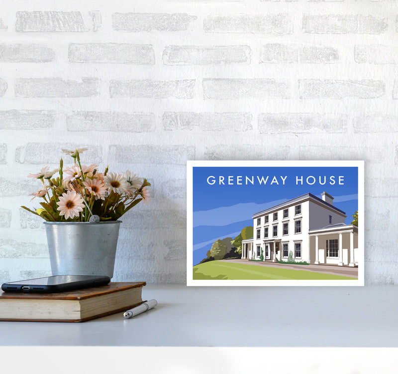 Greenway House Art Print by Richard O'Neill A4 Black Frame