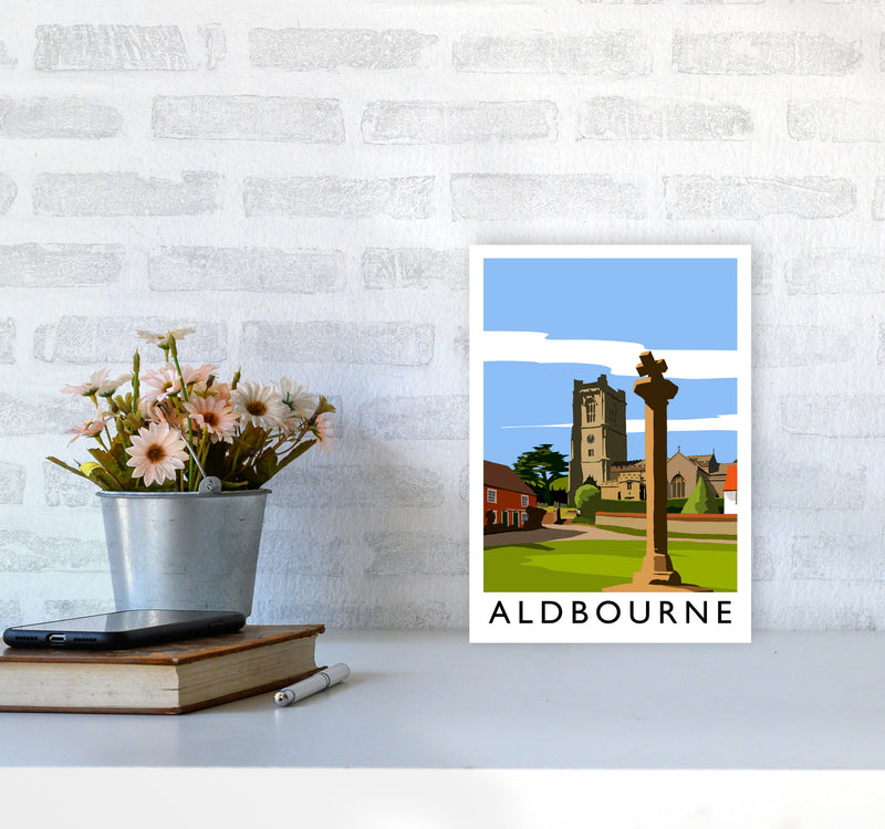 Aldbourne portrait by Richard O'Neill A4 Black Frame