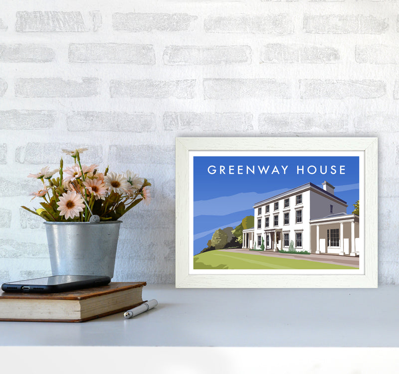Greenway House Art Print by Richard O'Neill A4 Oak Frame