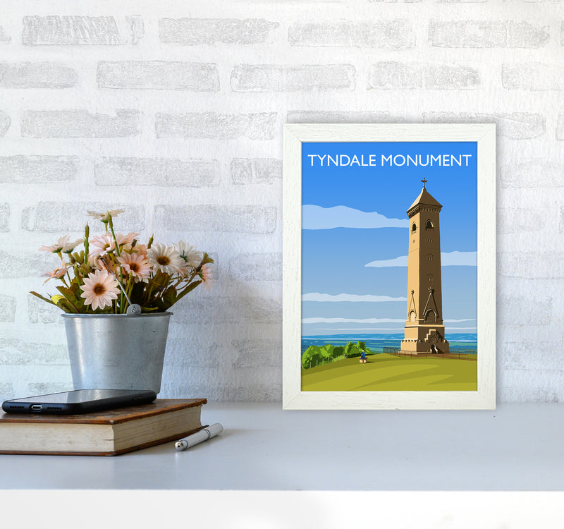 Tyndale Monument Travel Art Print by Richard O'Neill A4 Oak Frame