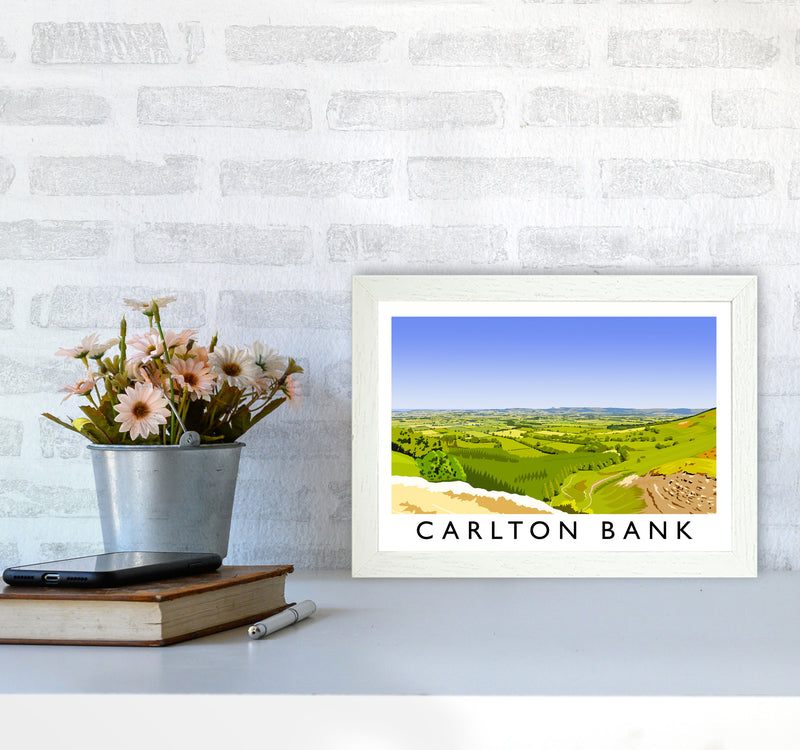 Carlton Bank Travel Art Print by Richard O'Neill A4 Oak Frame