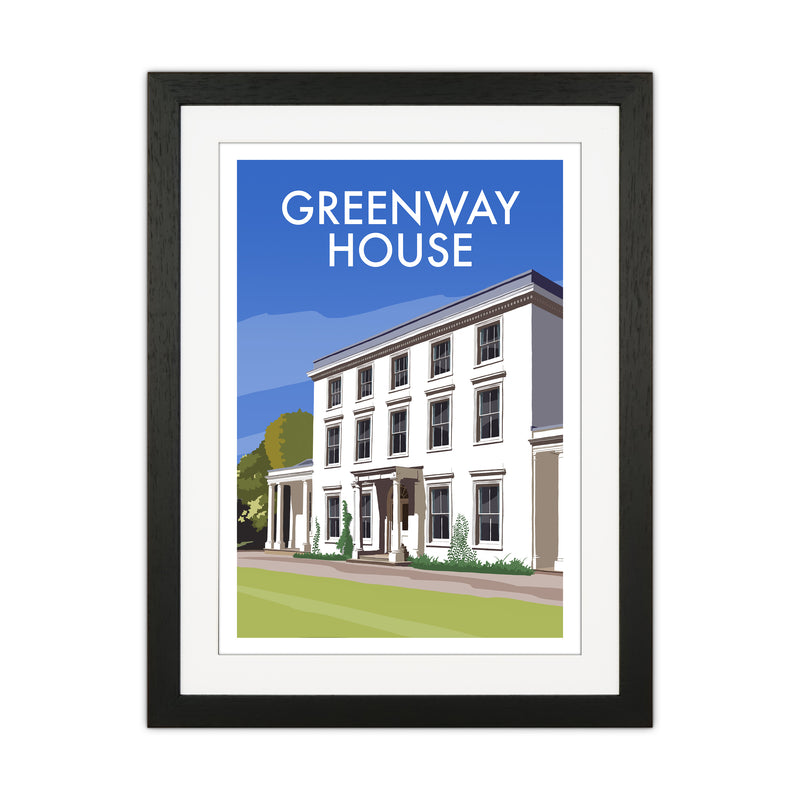 Greenway House Portrait Art Print by Richard O'Neill Black Grain