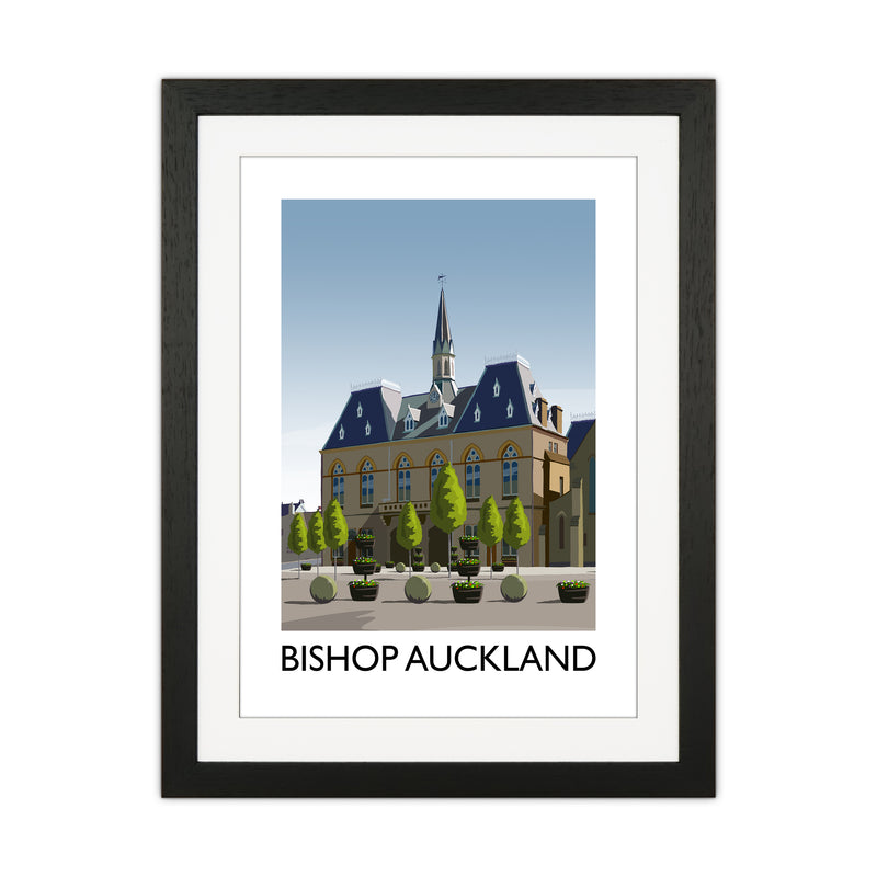 Bishop Auckland Portrait Art Print by Richard O'Neill Black Grain