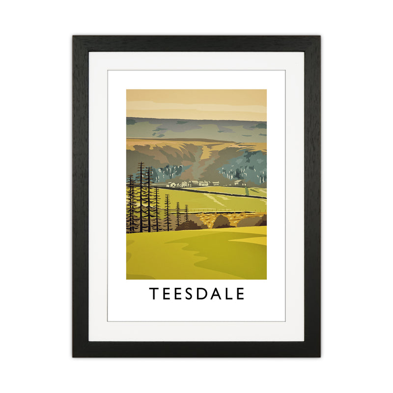Teesdale Portrait Art Print by Richard O'Neill Black Grain