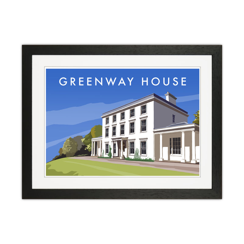 Greenway House Art Print by Richard O'Neill Black Grain