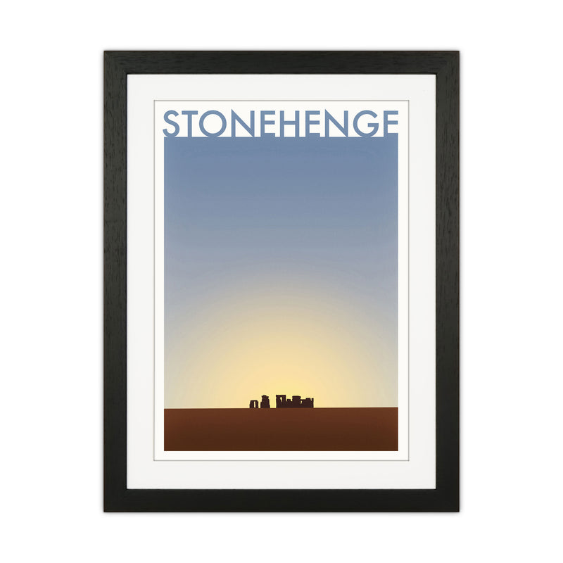 Stonehenge 2 (Day) Travel Art Print by Richard O'Neill Black Grain