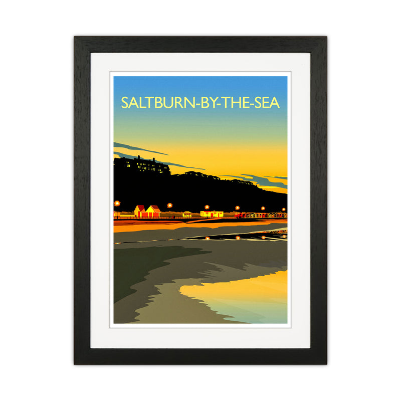 Saltburn-By-The-Sea 3 Portrait Travel Art Print by Richard O'Neill Black Grain
