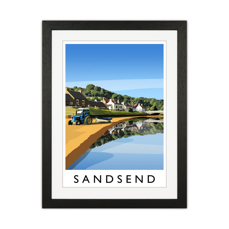 Sandsend 5 Portrait Travel Art Print by Richard O'Neill Black Grain