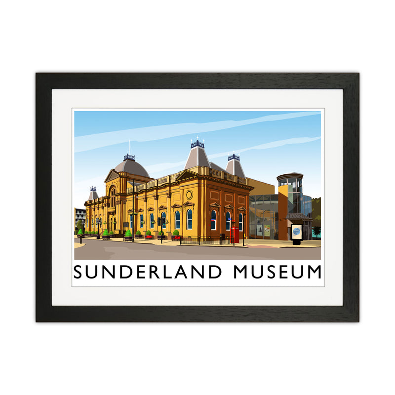 Sunderland Museum 2 Travel Art Print by Richard O'Neill Black Grain