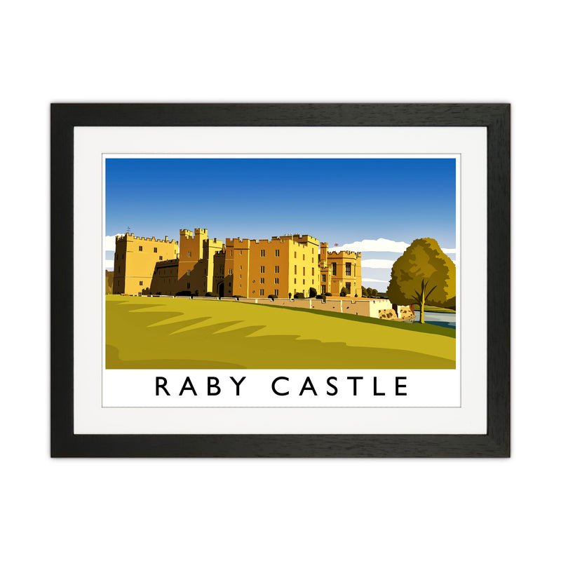 Raby Castle 2 Travel Art Print by Richard O'Neill Black Grain