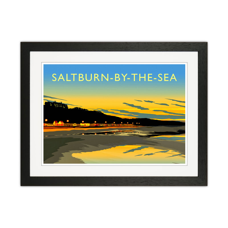 Saltburn-By-The-Sea 3 Travel Art Print by Richard O'Neill Black Grain