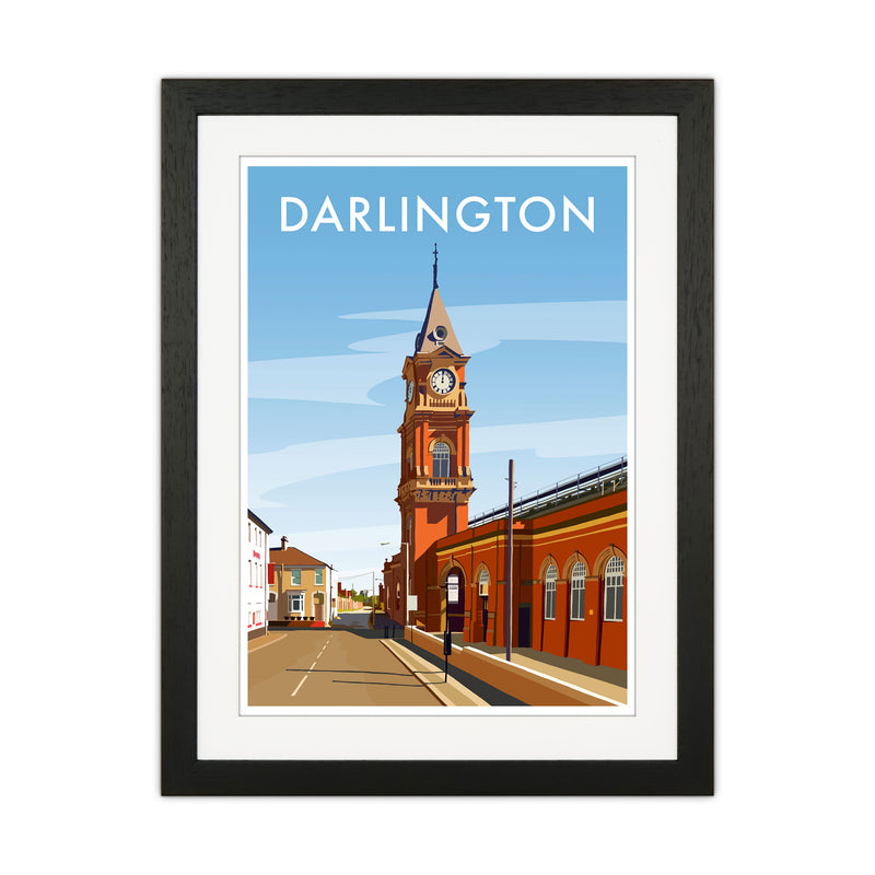 Darlington 3 Travel Art Print by Richard O'Neill Black Grain