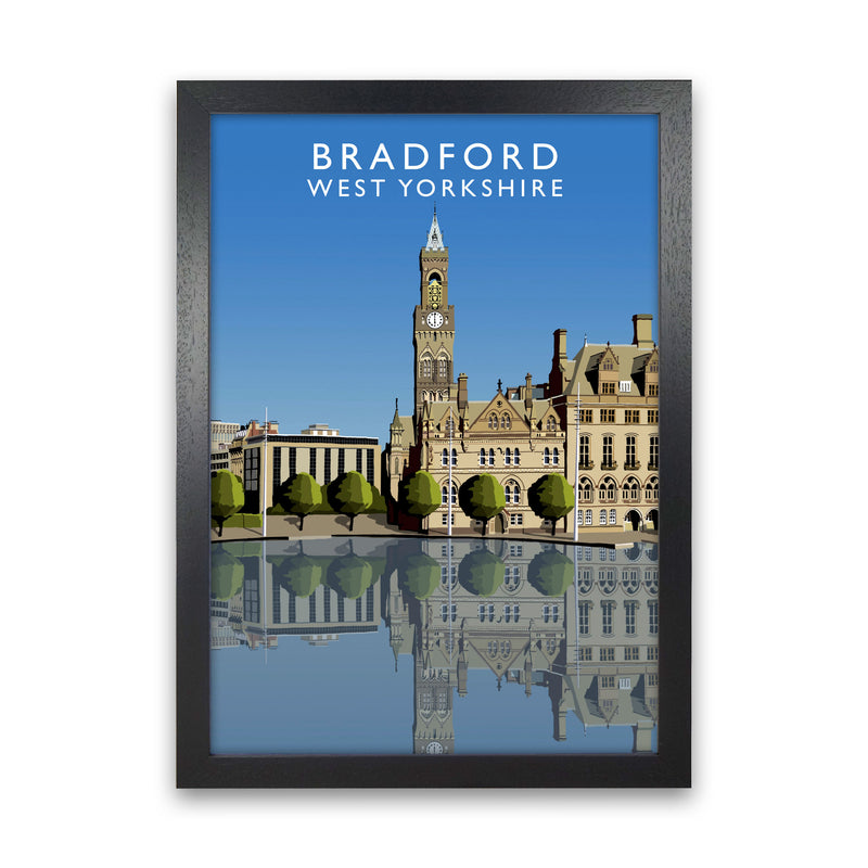 Bradford West Yorkshire Framed Digital Art Print by Richard O'Neill Black Grain