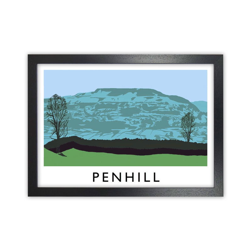 Penhill Art Print by Richard O'Neill Black Grain