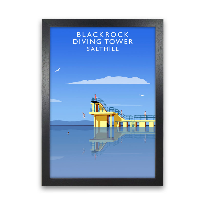 Blackrock Diving Tower (Portrait) by Richard O'Neill Black Grain