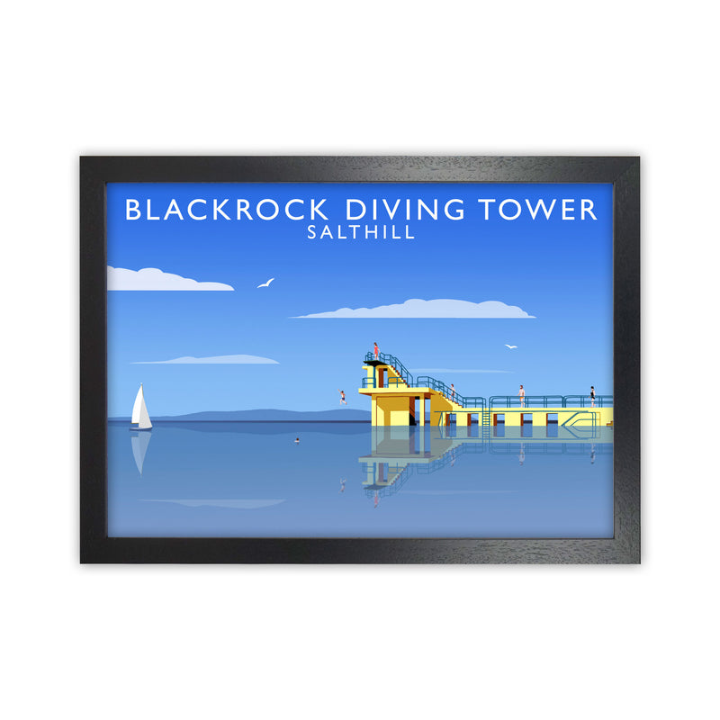 Blackrock Diving Tower (Landscape) by Richard O'Neill Black Grain
