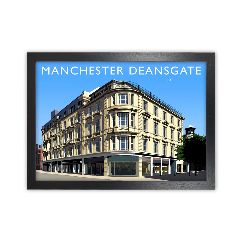 Manchester Deansgate (Landscape) by Richard O'Neill Black Grain