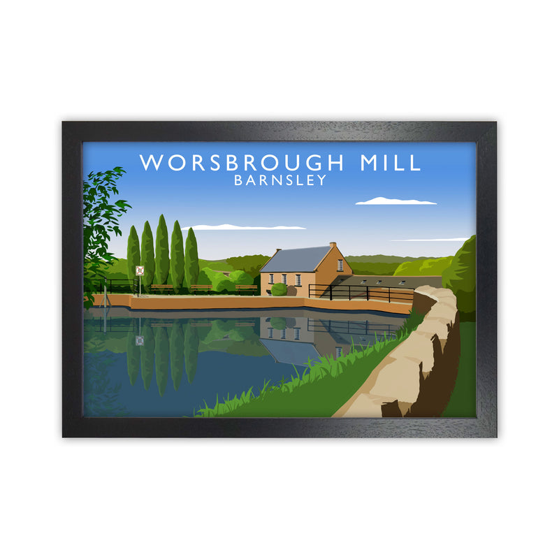 Worsbrough Mill (Landscape) by Richard O'Neill Yorkshire Art Print Black Grain