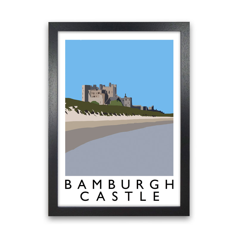 Bamburgh Castle Portrait by Richard O'Neill Black Grain