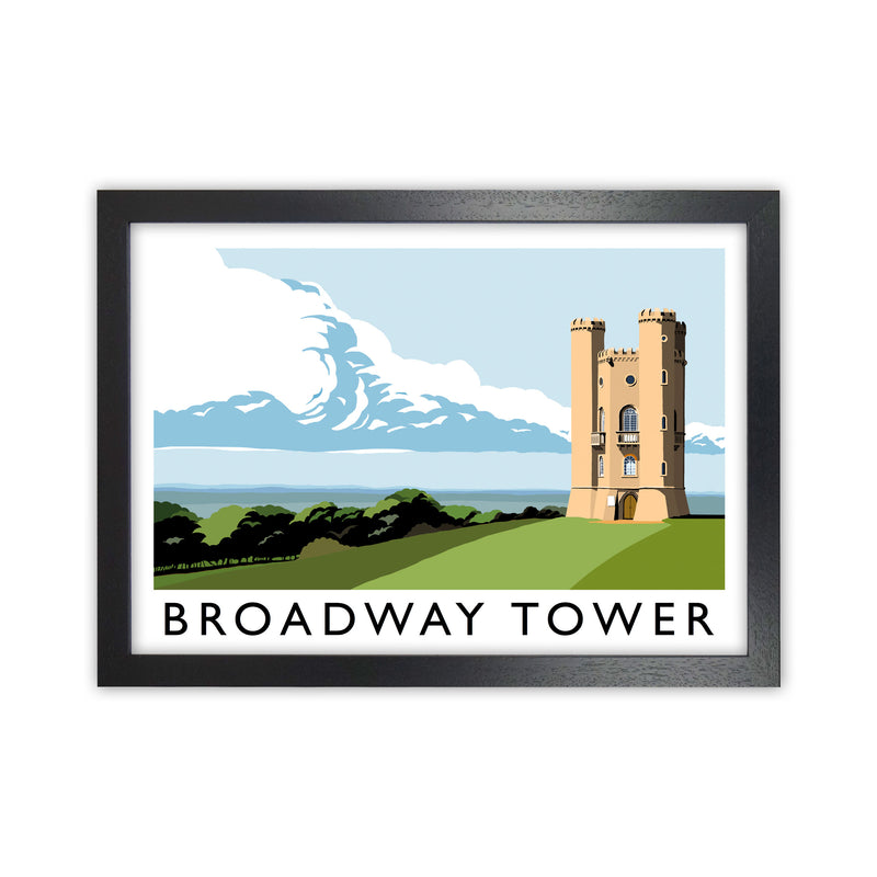 Broadway Tower Art Print by Richard O'Neill Black Grain