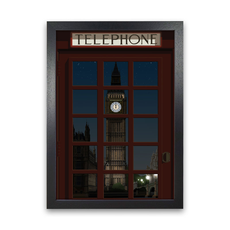 London Telephone Box 14 by Richard O'Neill Black Grain