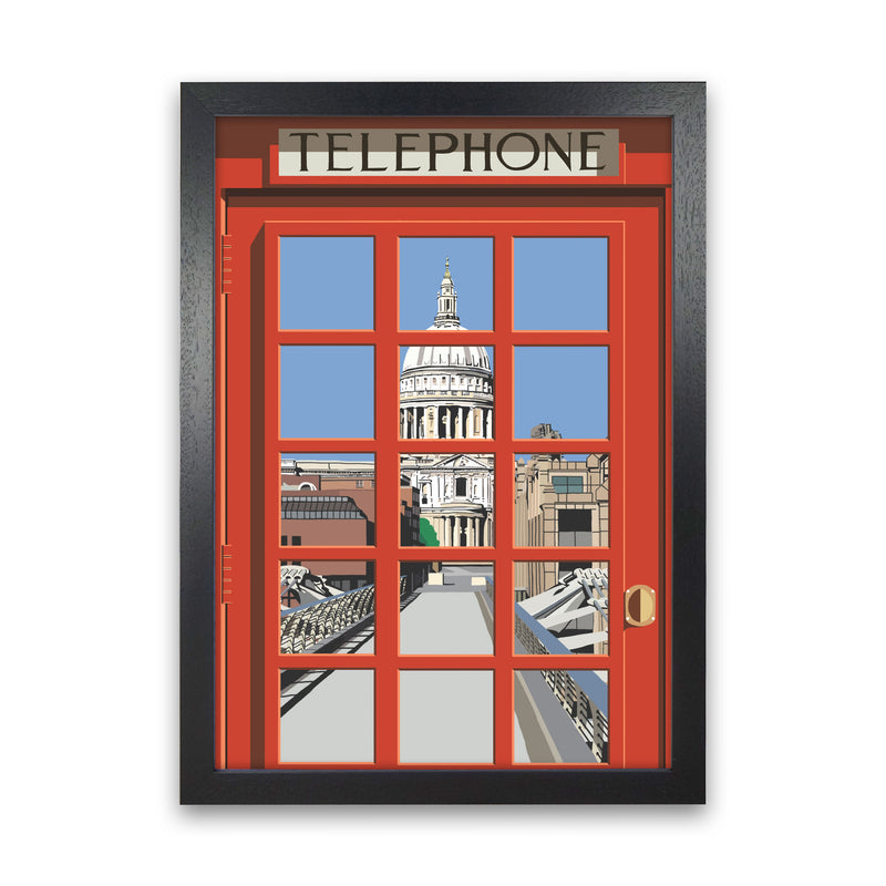 London Telephone Box 3 by Richard O'Neill Black Grain