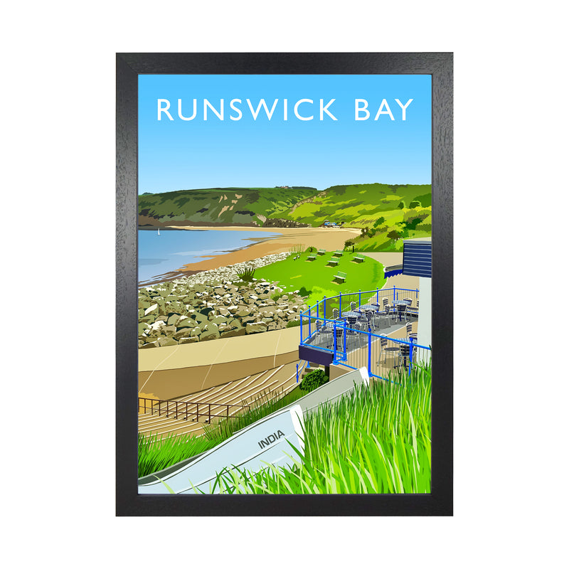 Runswick Bay 3 portrait by Richard O'Neill Black Grain