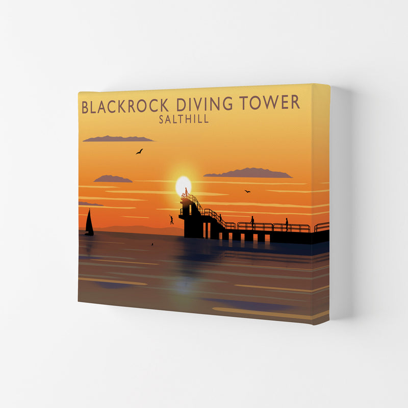 Blackrock Diving Tower (Sunset) (Landscape) by Richard O'Neill Canvas