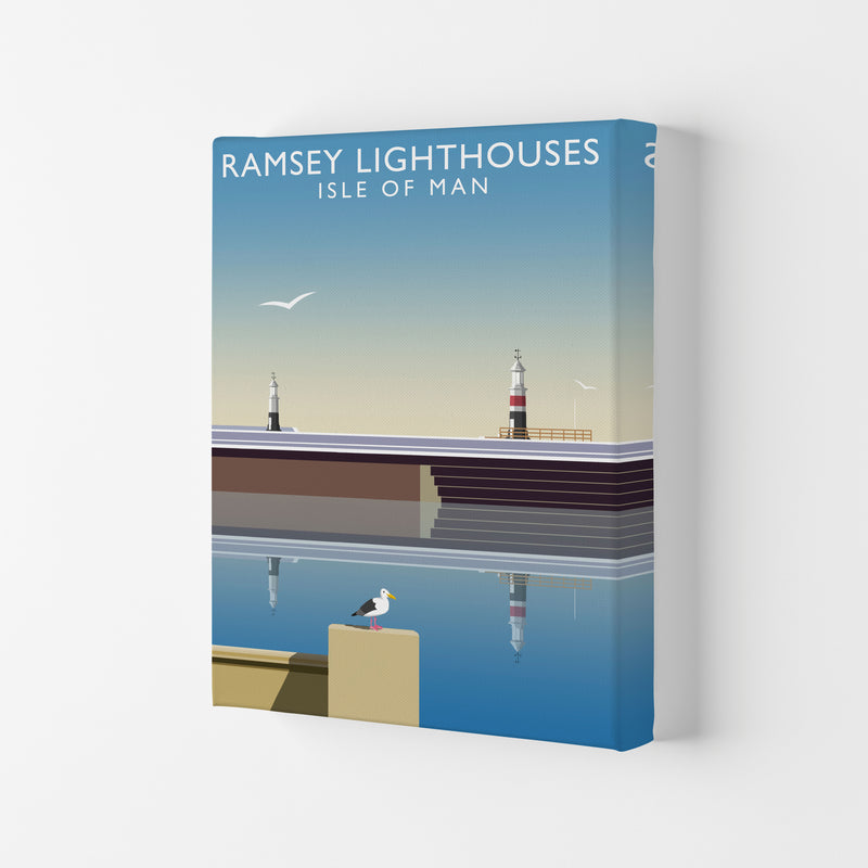 Ramsey Lighthouses (Portrait) by Richard O'Neill Canvas