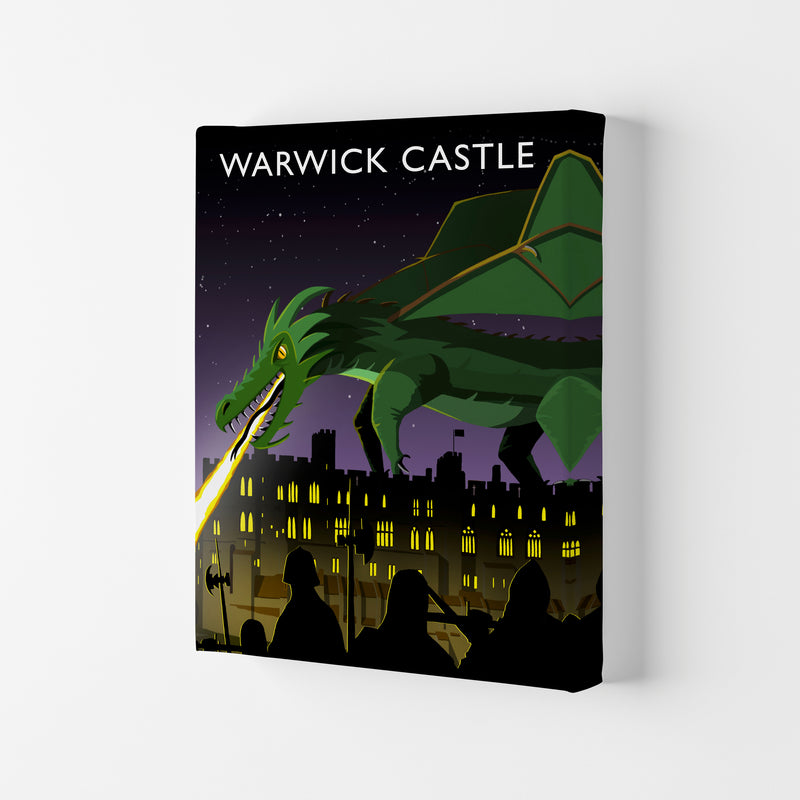 Warwick Castle With Dragon (Portrait) by Richard O'Neill Canvas