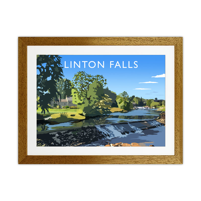 Linton Falls Travel Art Print by Richard O'Neill Oak Grain
